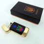 Дугова електроімпульсна запальничка із USB-зарядкою Україна LIGHTER HL-439. Колір: золотий