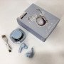 Бездротові навушники TWS T8 PRO з прозорим кейсом Вакуумний LED дисплей Bluetooth 5.3. Колір: блакитний