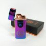 Електрична та газова запальничка Україна з USB-зарядкою HL-435, Юсб запальничка. Колір: хамелеон
