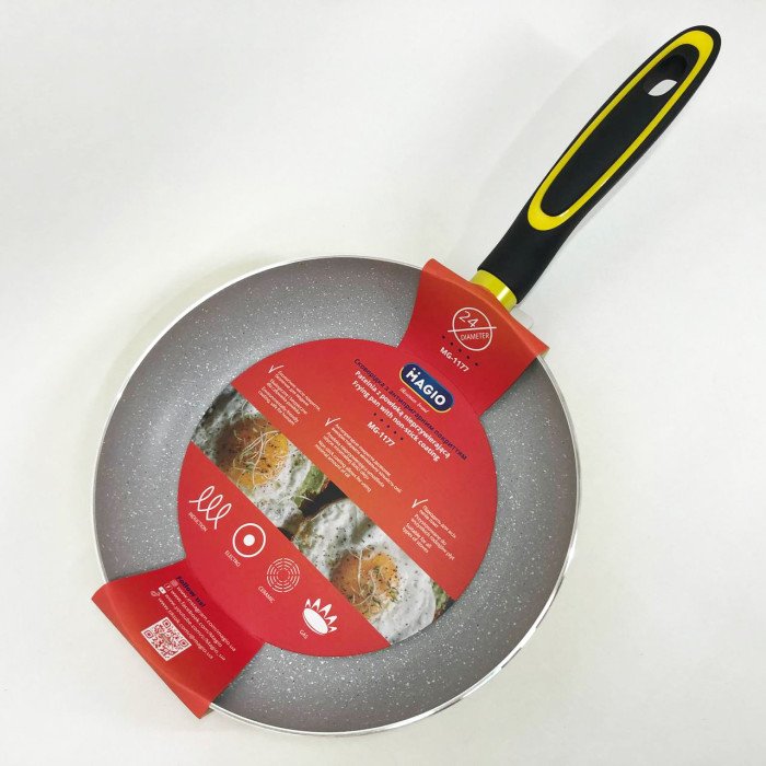 Сковорода Magio MG-1177 із мармуровим антипригарним покриттям 24 см, сковорода зручна на кухню