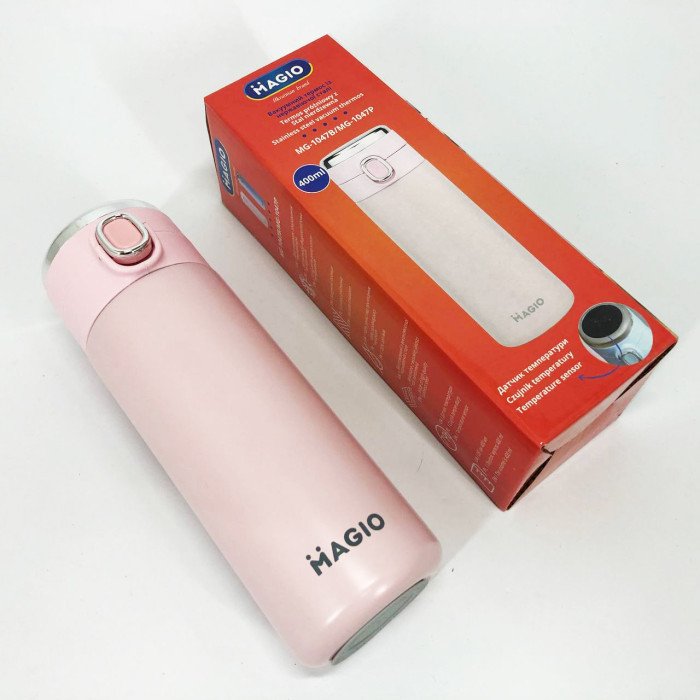 Термос SMART MAGIO MG-1047P вакуумний 400 мл, Термос з індикацією та датчиком температури, Термос похідний