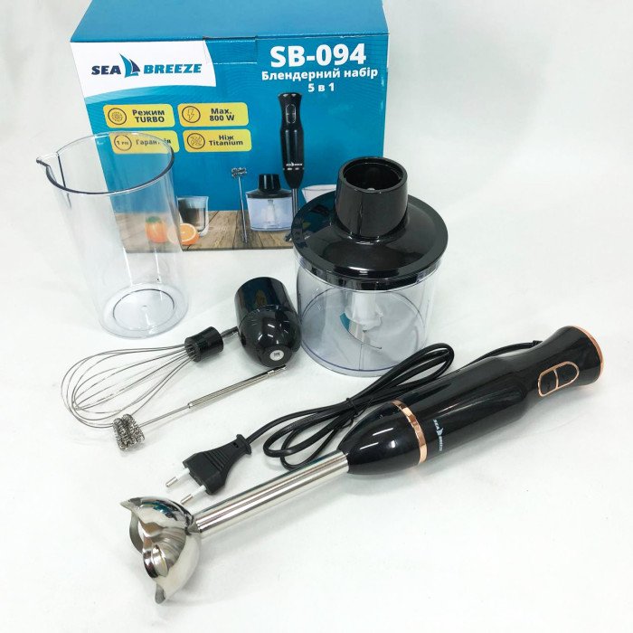 Блендер SeaBreeze SB-094, Блендер для молочних коктейлів, Блендер подрібнювач, Блендер для дому