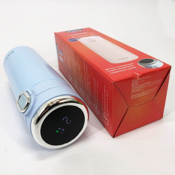 Термос SMART MAGIO MG-1047B вакуумний 400 мл, Розумний термос з датчиком температури, Термос похідний