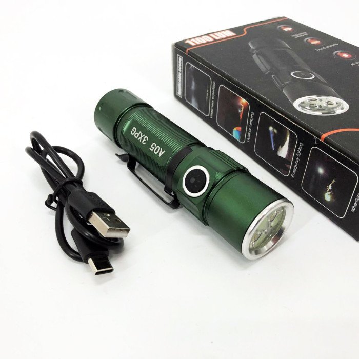 Тактичний ліхтар Bailong A05-3XP, Ліхтарик для тактичного використання, Алюмінієвий ліхтар