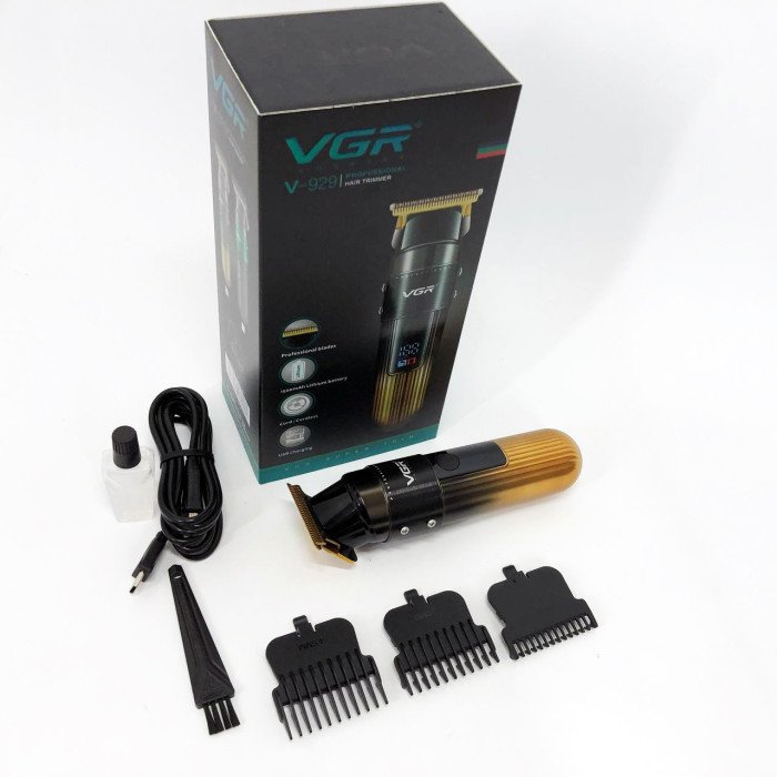 Машинка для стрижки волосся VGR V-929 акумуляторна, Машинка окантувальна професійна для бороди