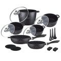 Набір кухонного посуду Edenberg EB-8182 з мармуровим антипригарним покриттям 17 предметів