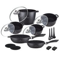 Набір кухонного посуду Edenberg EB-8182 з мармуровим антипригарним покриттям 17 предметів
