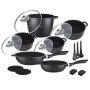 Набір кухонного посуду Edenberg EB-8182 з мармуровим антипригарним покриттям 17 предметів