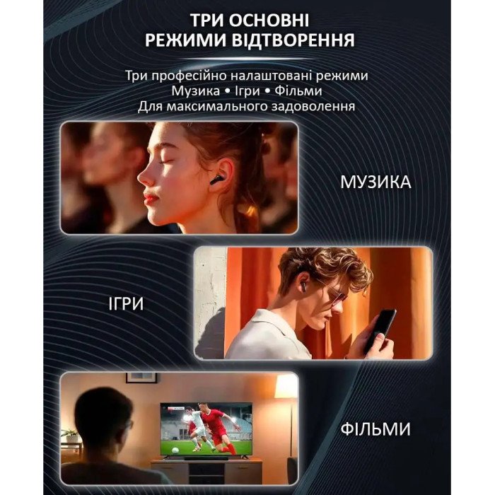 Бездротові навушники LX-10 TWS Earbuds з LED дисплеєм Bluetooth бездротові навушники затички. Колір: чорний