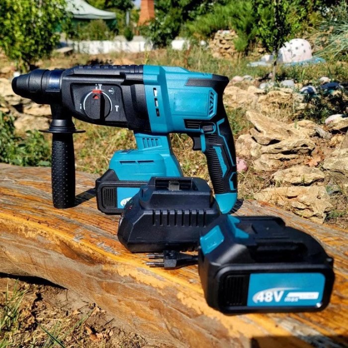 Перфоратор акумуляторний безщітковий KRAFFTEC 48V 2 акб 4.0AH дриль на акамуляторі для дому в кейсі