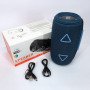Bluetooth-колонка TG657 з RGB підсвічуванням 1500 mAh, музичні стовпчики для вулиці. Колір: синій