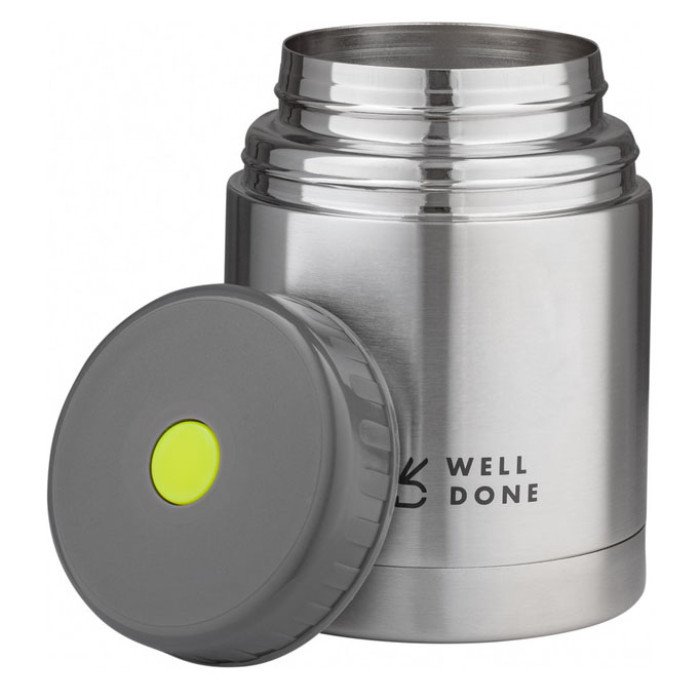 Вакуумний харчовий термос Well Done WD-7115S 0.5 л, Якісний термос для їжі з відсіками