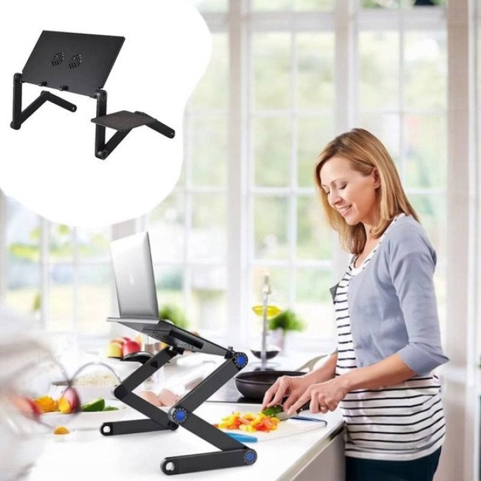 Складаний столик з активним охолодженням для ноутбука трансформер переносна підставка Laptop Table T8