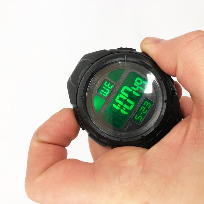 Годинник наручний чоловічий SKMEI 1656BK BLACK, водостійкий тактичний годинник. Колір: чорний
