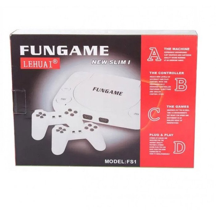 Портативна ігрова консоль Puls FunGame FS1 ретро приставка Wireless 2 джойстика, пістолет/ 9999 ігор