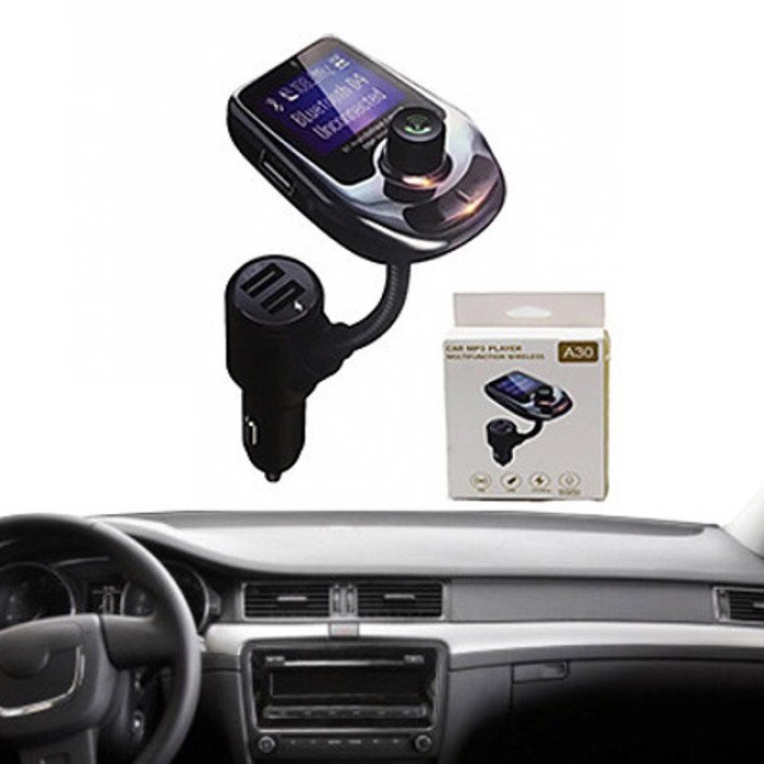 Автомобільний FM трансмітер модулятор A30 Bluetooth, Фм трансмітер від прикурювача