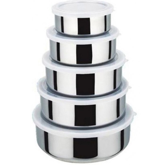 Набір харчових контейнерів Unique UN-1515 5 шт із нержавіючої сталі