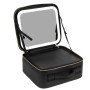 Портативна косметичка органайзер дорожній бьюті кейс з ручкою для перенесення дзеркалом та світлодіодним LED-підсвічуванням