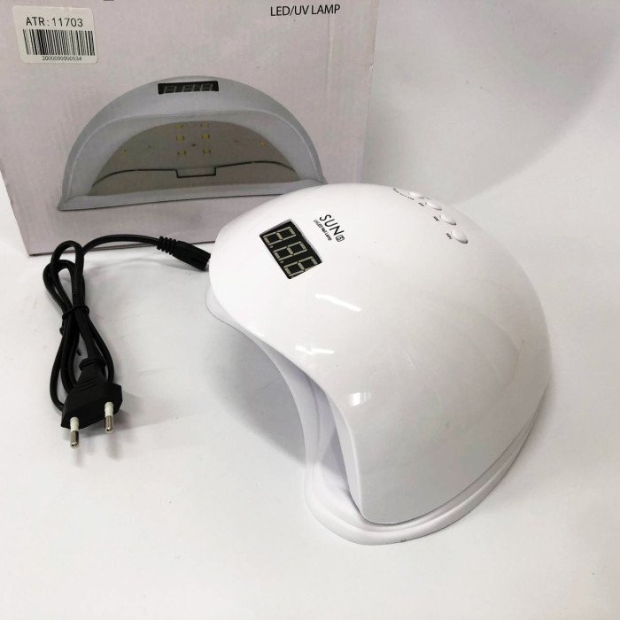 Лампа для манікюру Sun 5 nail lamp FD93-1 led для сушіння гель лаку з таймером для домашнього використання