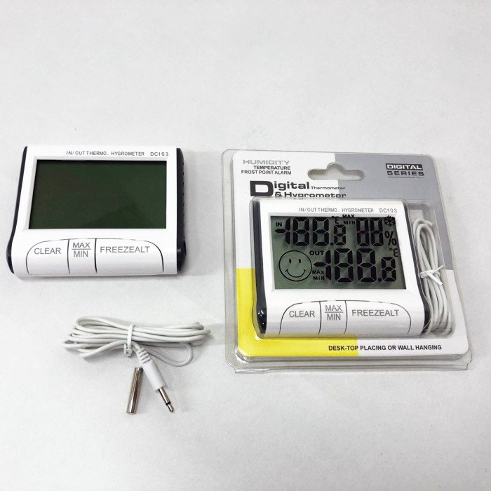 Термогігрометр Generic DC-103 метеостанція виносний датчик температури, Домашній гігрометр