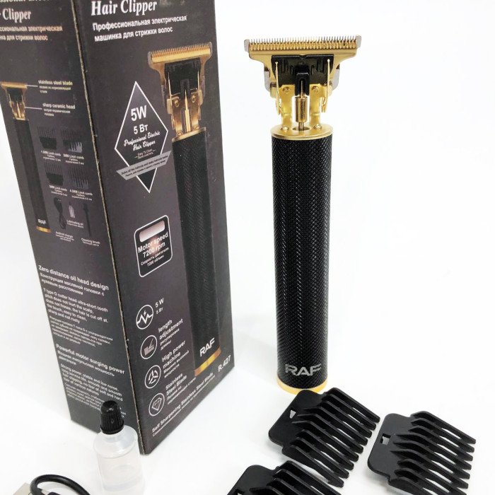 Тример акумуляторний для стрижки волосся RAF R.427 для бороди вусів машинка для стрижки 5 Вт