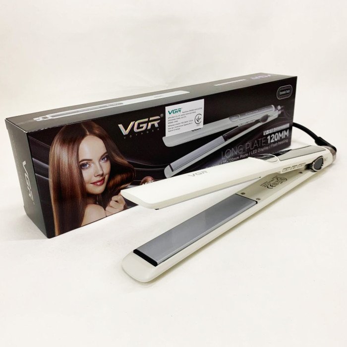 Плойка для волосся VGR V-518 WHITE випрямляч з керамічними пластинами