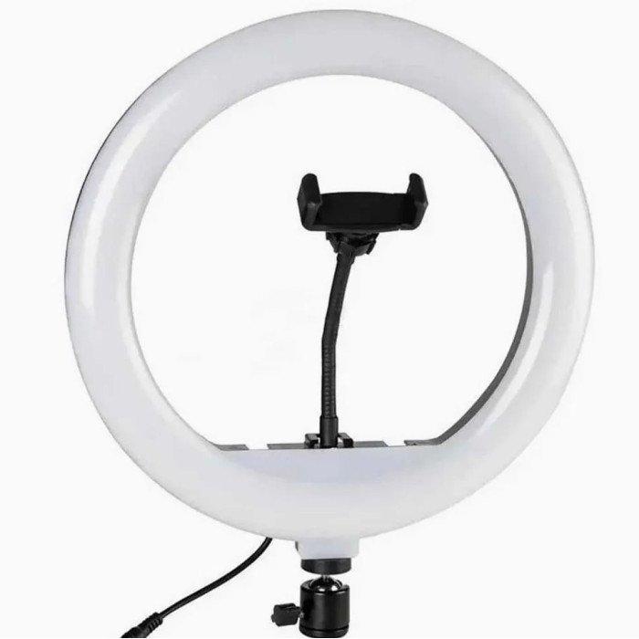 Кільцева лампа 30 см, лампа для тик струму tiktok, селфі лампа з тримачем для телефону