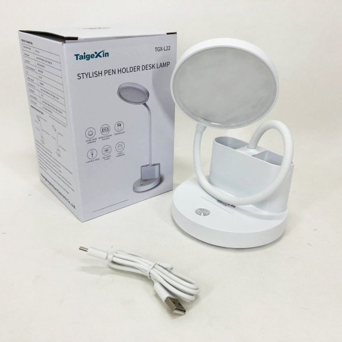 Настільна лампа на акумуляторі Taigexin TGX-L22, нічник підставка для ручок, настільна лампа для навчання