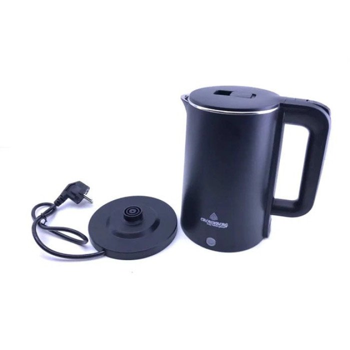 Електрочайник Crownberg CB-2845 дисковий 1.8л 1800Вт. Колір: чорний