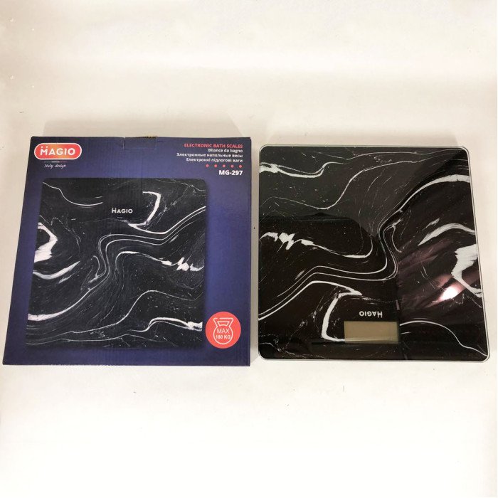 Ваги електронні підлогові MAGIO MG-297, Побутові підлогові ваги 180 кг, ваги для зважування людей