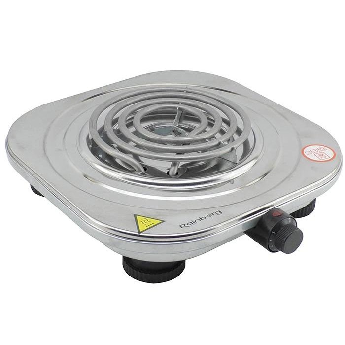 Електроплита Rainberg RB-010 спіральна, плита електрична настільна Рейнберг 1 конфорка (2000 Вт)