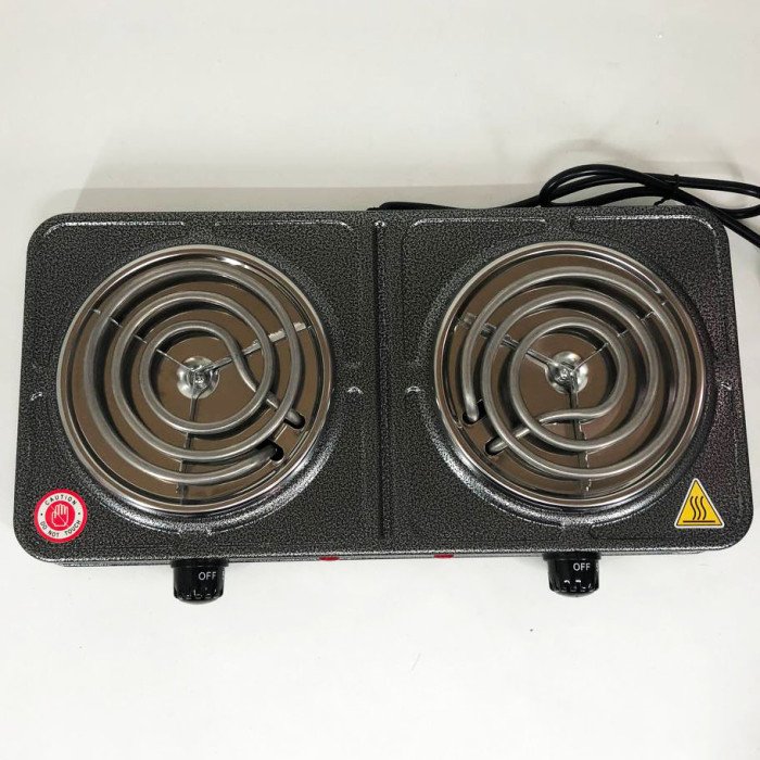 Електроплита настільна Domotec MS-5802, плита двокомфоркова електроплита побутова електрична