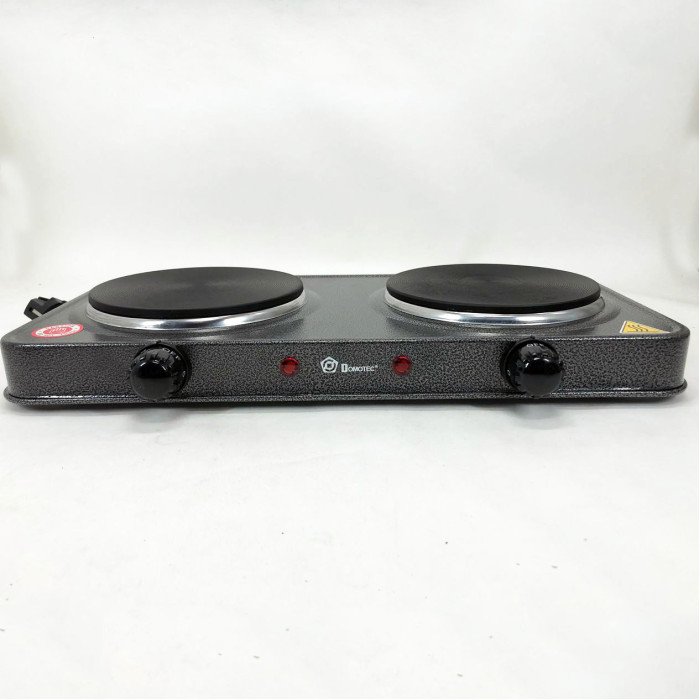 Електроплита Domotec MS-5822 2 диски 2000 Вт, плита електрична переносна двоконфоркова настільна