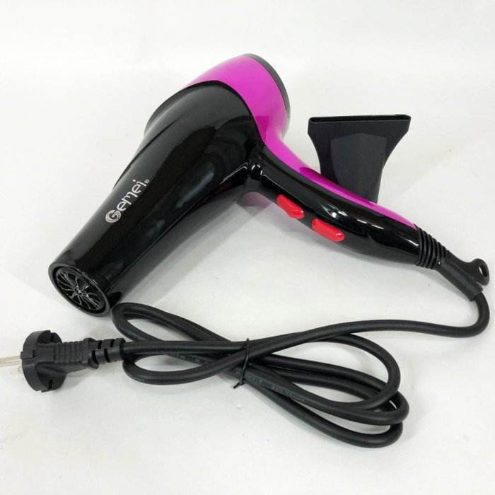 Фен GEMEI GM-1766 2.6 кВт АС, жіночий фен для волосся, електрофен для волосся. Колір: фіолетовий