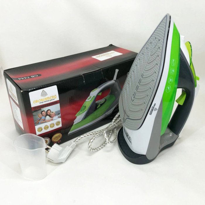 Праска парова з керамічним покриттям Crownberg CB-7444, парова праска відпарювач, праска-очисник