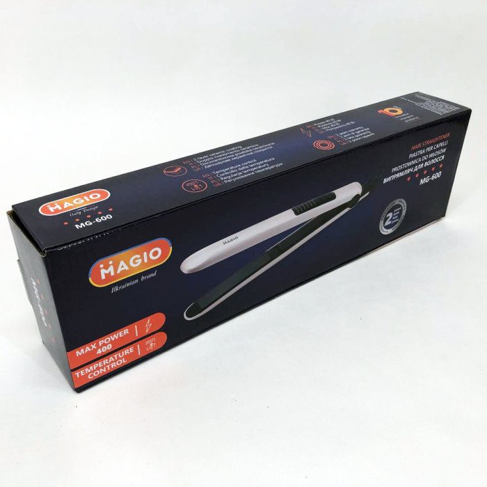 Щипці випрямляч для волосся MAGIO MG-600 (40Вт/кераміка), праска для волосся з терморегулятором