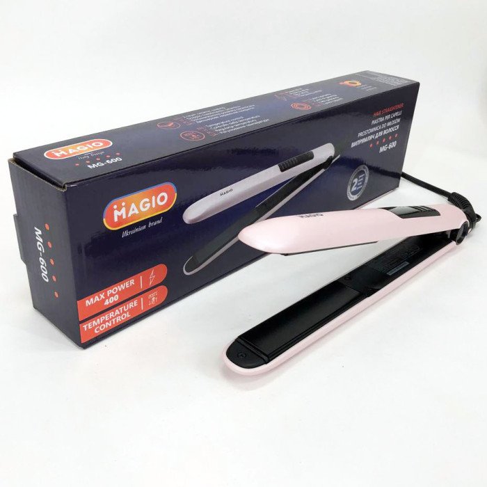 Щипці випрямляч для волосся MAGIO MG-600 (40Вт/кераміка), праска для волосся з терморегулятором