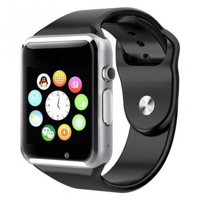 Смарт-годинник Smart Watch A1 розумний електронний зі слотом під sim-карту + карту пам'яті micro-sd. Колір: срібний