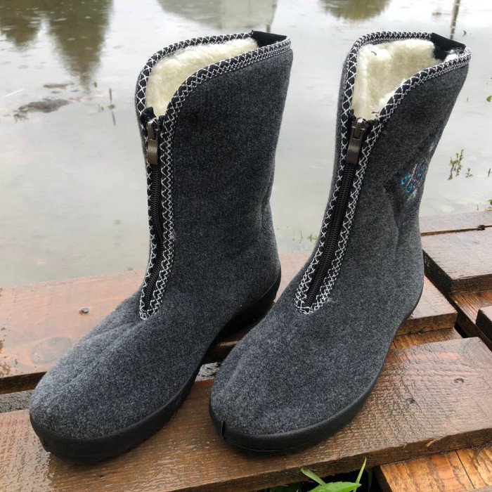 Жіночі чоботи. Розмір 40. Хутряні, високі, утеплені, Бурки повстяні жіночі, Суконні зимові бурки