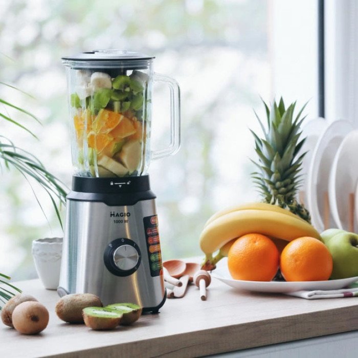 Блендер стаціонарний MAGIO МG-651, Електричний блендер для кухні, блендер для молочних коктейлів