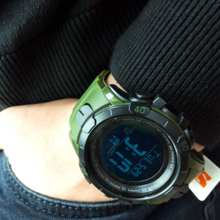 Годинник наручний чоловічий SKMEI 1475AG ARMY GREEN, брендовий чоловічий годинник, годинник для чоловіка. Колір: зелений