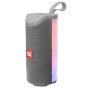 Портативна Bluetooth колонка TG-169 з різнокольоровим підсвічуванням FM-радіо 5Wx2. Колір: сірий