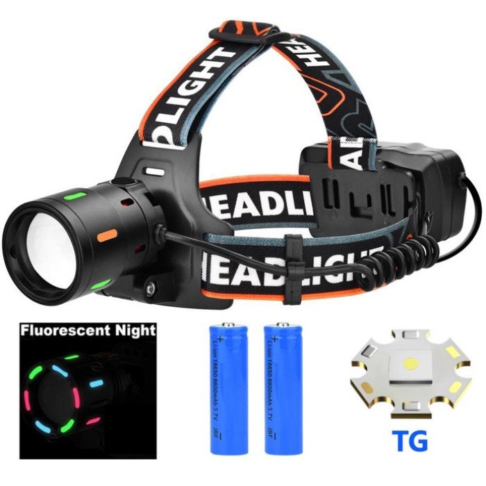 Ліхтар налобний BL-T207-TG 2x18650