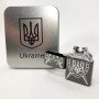 Дугова електроімпульсна запальничка USB Україна металева коробка HL-446. Колір: чорний