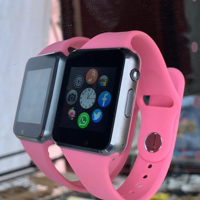 Смарт-годинник Smart Watch A1 розумний електронний зі слотом під sim-карту + карту пам'яті micro-sd. Колір: рожевий