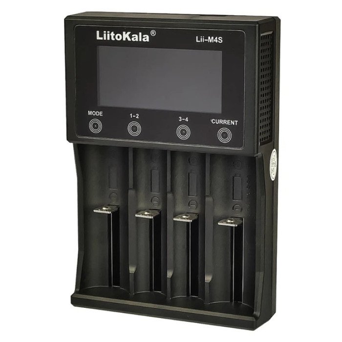 Інтелектуальний зарядний пристрій LiitoKala Lii-M4S для АА, ААА, 18650, 26650 з функцією PowerBank