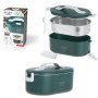 Ланч бокс з підігрівом електричний Adler AD 4505 Green 55 Вт металевий для їжі з кришкою 0,8 л 220В