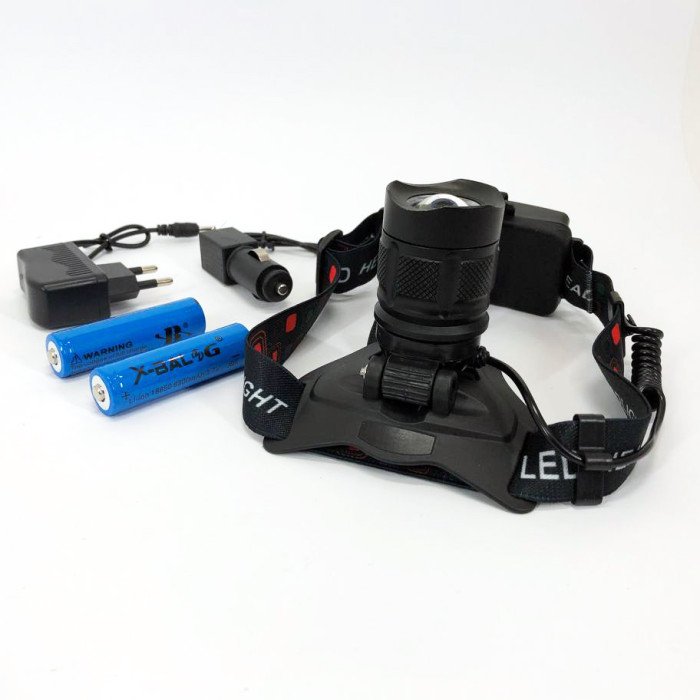 Налобний ліхтар Bailong BL-T32-P50, потужний налобний світлодіодний ліхтарик на голову, три режими