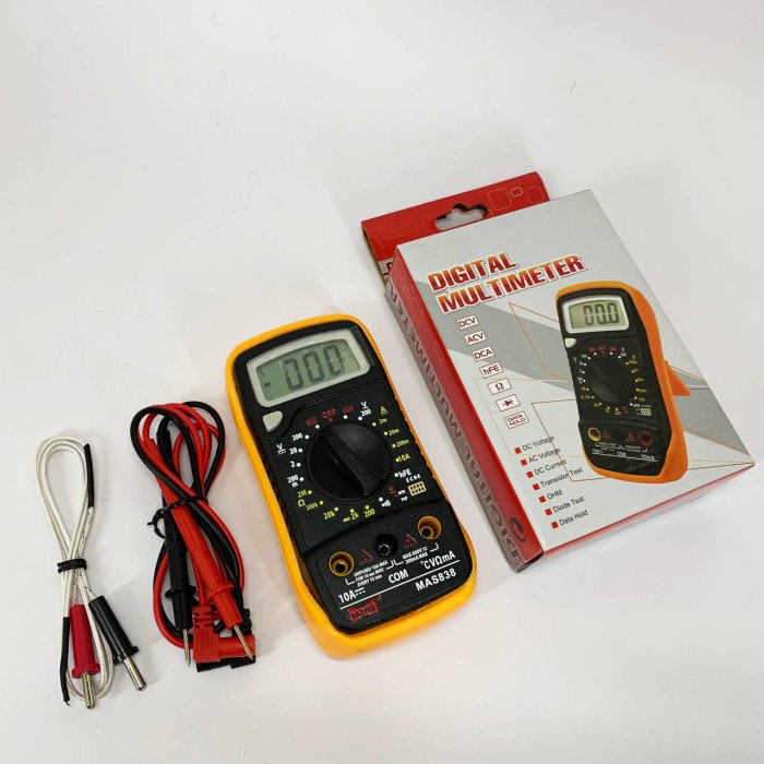 Мультиметр HAOYUE MAS838 з функцією вимірювання температури, перевірка транзисторів, звукове продзвонювання