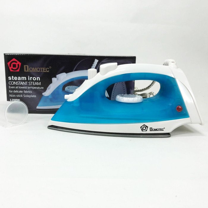 Парова праска з тефлоновим покриттям DOMOTEC MS-2208 1200 Вт, Праски з парою. Колір: блакитний
